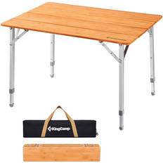 KingCamp Hopfällbart Bambu Soffbord 65 x 50 x 45 52 65 cm