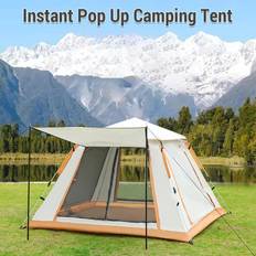 Tomtop Jms Instant Pop Up Waterproof Camping Tent 3-5 People Orange