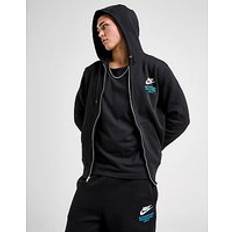 Men - White Outerwear Nike Authorised Full Zip Hoodie - Black