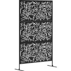 OutSunny Decorative Garden Privacy Screen with Stand 6.5FT