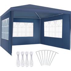 tectake Gazebo Barinas 3 Side Panels 3x3m Blue