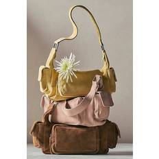 Free People Siren Suede Shoulder Bag - Butter Yellow