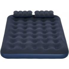Luftmadrass kudde OutSunny Camping Luftmadrass För 2 Personer Med Kudde 203 x 152 x 22 cm Blå