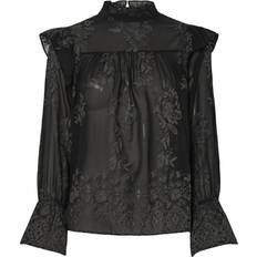 Recycled Fabric Blouses Pieces Bluse PCNolia - Dunkelgrau/Schwarz