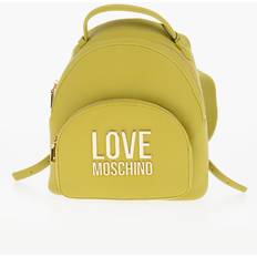 Moschino Ryggsäckar Moschino Love Solid Color Faux Leather Backpack - Golden Logo