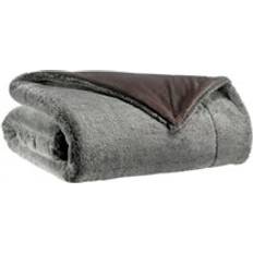 Couvertures Vivaraise Plaid Kinta Cacao 130 x 160 Marron Clair Couverture Gris (160x)