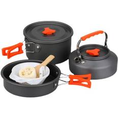 Cosy@home Camping Cooking Pot Set Aluminum Alloy Hard Oxidized