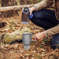Lixada Mini Alcohol Stove Lightweight Titanium Liquid Spirit