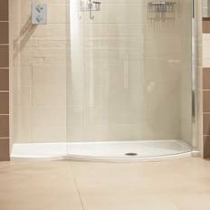 Showers Roman 50mm Innov8 Left Hand Walk In Curved White Shower Tray 1700 x 700mm