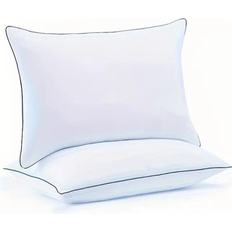 Down Pillows Shatex Hypoallergenic Blue Edged 100% Cotton Standard Hotel 1 Pack Down Pillow