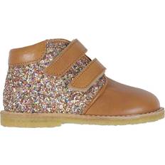 Angulus Lära-gå-skor Angulus Lära Gå Skor - Cognac/Multi Glitter