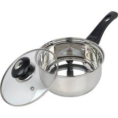 Cookware Pendeford 18cm Stainless Steel Saucepan with Lid 3mm Encapsulated Base Silver