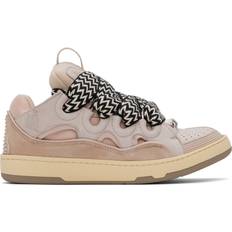 Lanvin Leather Curb Sneakers - Pale Pink