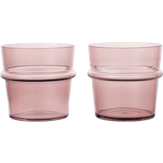 Lila Dricksglas ferm LIVING Boya Lågt 30 cl 2-pack Mauve Dricksglas 30cl