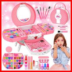 66-Piece Kids Makeup Set with Portable Stand
