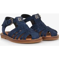 Dolce & Gabbana Boys Suede Leather Sandals Blue