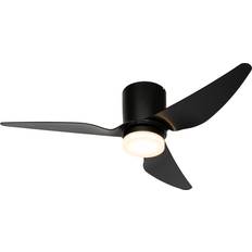 QAZQA Fans QAZQA Ceiling Fan Black Incl Led with Remote Control