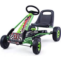Cwy Pedal Gokart Pedalmanövrerad Åkande Bil 98 x 59 x 61 cm Grön Svart