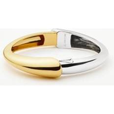 Missoma Metal Bracelets Missoma Sculptural Ridge Hinged Bangle - Mixed Metal