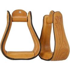 Stirrups Royal King Embossed Leather Stirrups