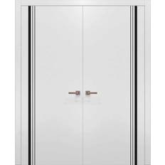 Doors SartoDoors Solid French Double Doors 48 80 Planum 0011 White Silk Interior Door (x)