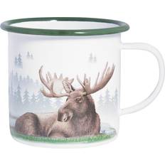 Nordic Souvenir King Of The Forest Emaljmugg Vit/Grön Kopp & Mugg