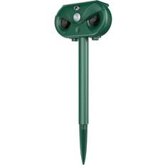 Green Pest Control Tomtop Jms Ultrasonics Solar Animal Repeller 3 in 1 Outdoor Dog Cat Rat Repellent Waterproof with Motion Green