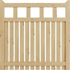 Brown Gates Living and Home Natural Minimalist Wooden Straight Corner Garden Gate 1193 x 1193 mm Brown 120 x 120 x 5 cm
