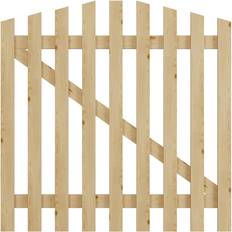 Living and Home Natural Minimalist Wooden Garden Gate 1193 x 1193 mm 120 x 120 x 5 cm