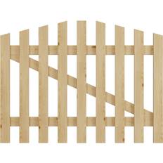Living and Home Natural Minimalist Wooden Garden Gate 914 x 1193mm Brown 90 x 120 x 5cm