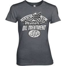 STP Oil Treatment Distressed Girly Tee - Dark Heather