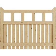 Wooden garden gates Living and Home Natural Minimalist Wooden Straight Corner Garden Gate 914 x 1193mm Brown 90 x 120 x 5cm
