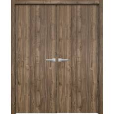 Doors SartoDoors French Double Doors Planum 0010 Walnut Sturdy Doors 48x80 Interior Door (x)