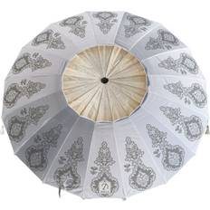 BigBuy Outdoor Boho Vit Strandparasol 220 cm med SPF50+ Skydd
