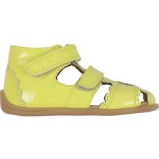 Pom Pom Sandaler - Två Velcro Bågade - Yellow Patent