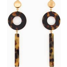 Emporio Armani Earrings Emporio Armani Pendant Earrings With Geometric Elements - Natural