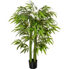Konstväxt Bambu Realistiskt Utseende 140 cm H Grön