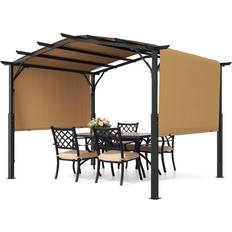 VEVOR 10x12 Fod Udendørs Udtrækkelig Pergola Med Baldakin