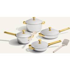 Our Place Cookware Sets Our Place Titanium Pro - Chrome/Gold Cookware Set with lid