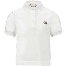 Moncler Kids Cotton Piqué Polo Shirt - White