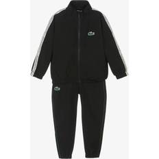 Lacoste Tracksuits Children's Clothing Lacoste Lightweight Diamond Taffeta Tennis Tracksuit - Black