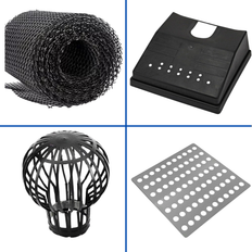 Roof Accessories Blackspur Black Gutter Mesh Leaf Guard Protector Blocked