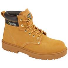 grafters Mens 6 Eye Safety Boot - Honey