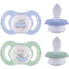 Esska Nappar & Bitleksaker Esska Happy Mini 0+m Silikon Blå 2-pack