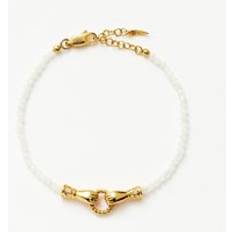 Missoma Jewellery Missoma Mini Beaded Gemstone Bracelet - Gold Pearl