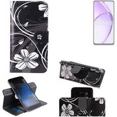 K-S-Trade Oppo A40 Flip Wallet PU Leather Case Cover Stand Card Holder Pattern