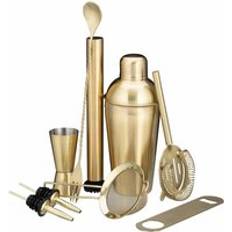 Gold Bar Sets Cooks Professional 10-piece Cocktail With Recipe Book Gold Bar Set