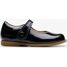 Baby Low Top Shoes Clarks Drew Tap T Girls First Shoes - Black Patent