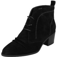 Leather Collection Ladies Low Block Heel Ankle Boots - F5R0969