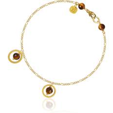Dulong Piccolo Tiger Eye Armband - Guld